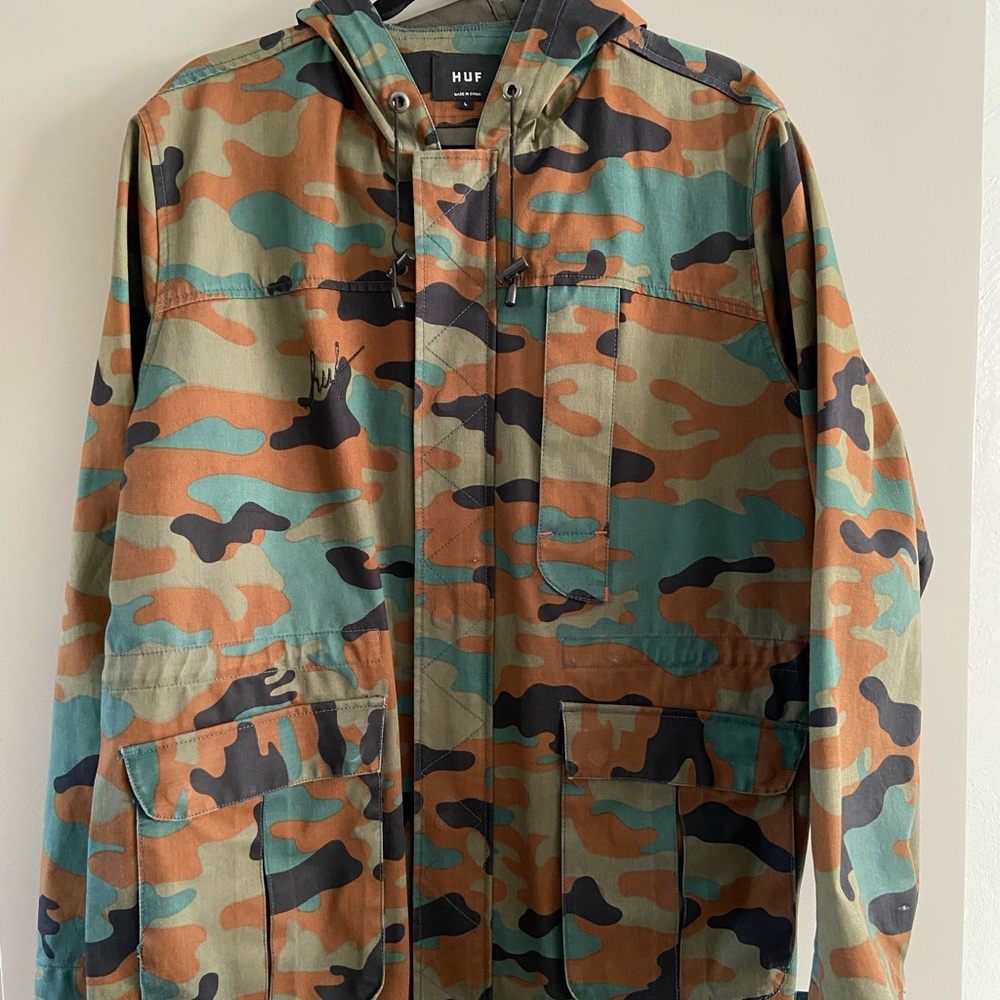 Huf Camo Rain Jacket size L